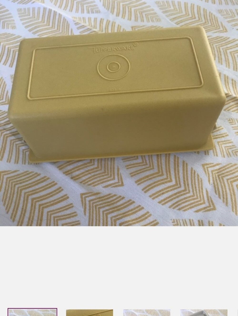 Vintage Tupperware Single-Stick Butter Dish from 1970s Top Bottom 2 Piece Vtg